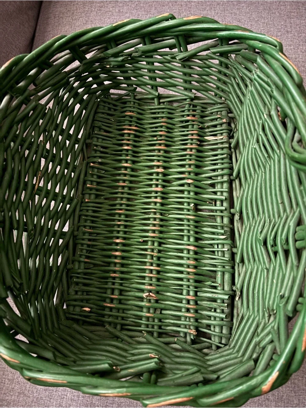 Home basket green sturdy 16” x 14” x 16” high